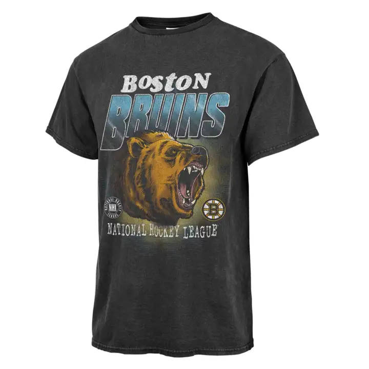 T-shirt tubulaire vintage Bruins NHL pour homme noir/noir