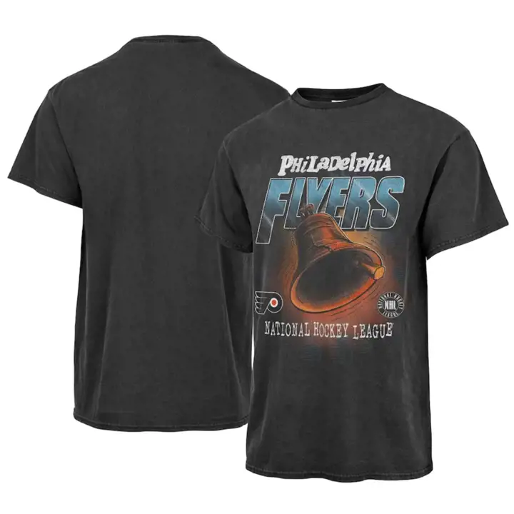 T-shirt tubulaire vintage Philadelphia Flyers LNH pour homme – Noir Équipe