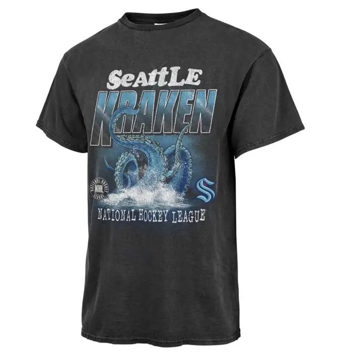 T-shirt tubulaire vintage Seattle Kraken NHL pour homme - Noir équipe