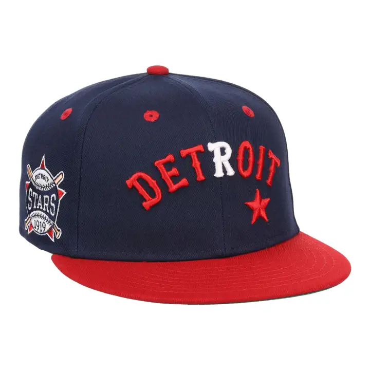 Casquette ajustée Detroit Stars NLB bleu marine/rouge/vert