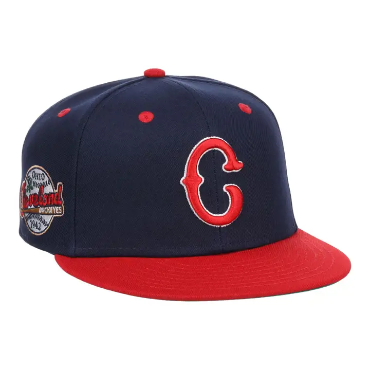 Casquette ajustée Cleveland Buckeyes NLB marine/rouge/verte