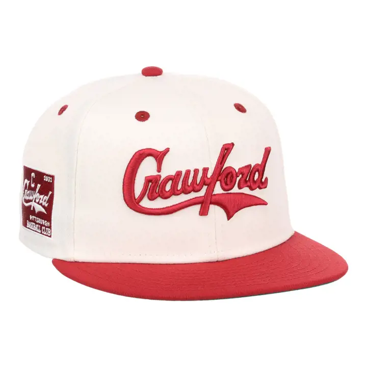 Pittsburgh Crawfords NLB Fitted ivoire/rouge/vert
