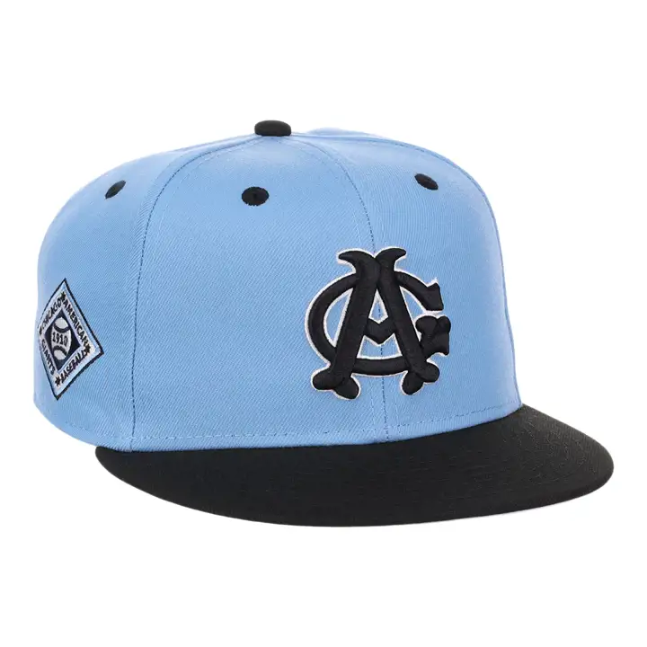 Chicago American Giants NLB Ajustée bleu ciel skbl/noir/gris