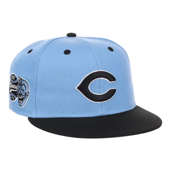 Indianapolis Clowns NLB Bleu Ciel Ajusté skbl/blk/gry