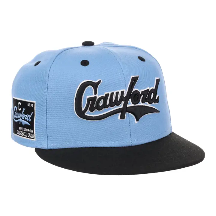 Pittsburgh Crawfords NLB Sky Blue Fitted  skbl/blk/gry