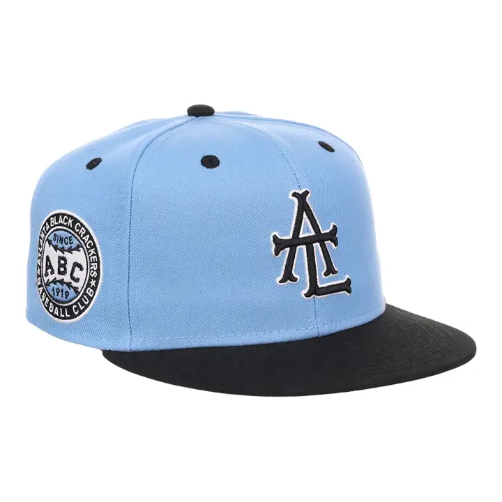 Atlanta Black Crackers NLB Sky Blue Fitted  ciel/noir/gris
