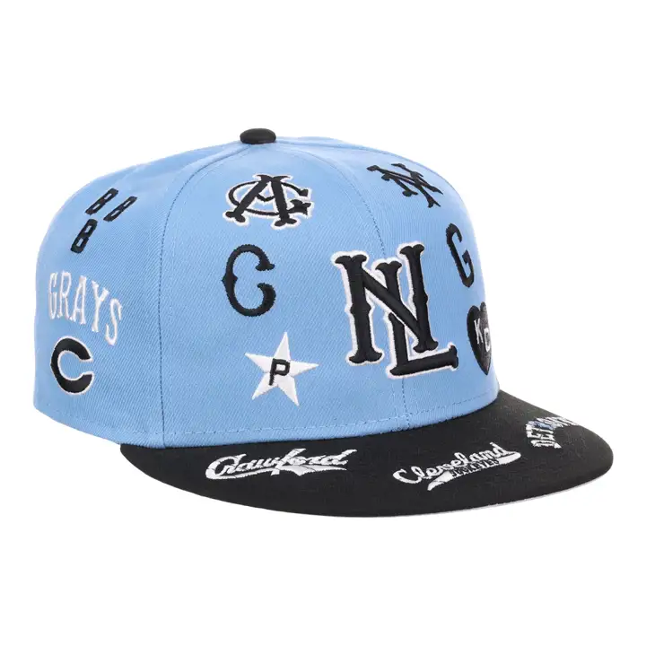 Negro League Baseball NLB Sky Blue Fitted  skbl/blk/gry