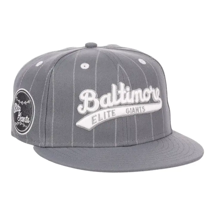 Baltimore Elite Giants NLB Rayé ajusté noir/noir/o