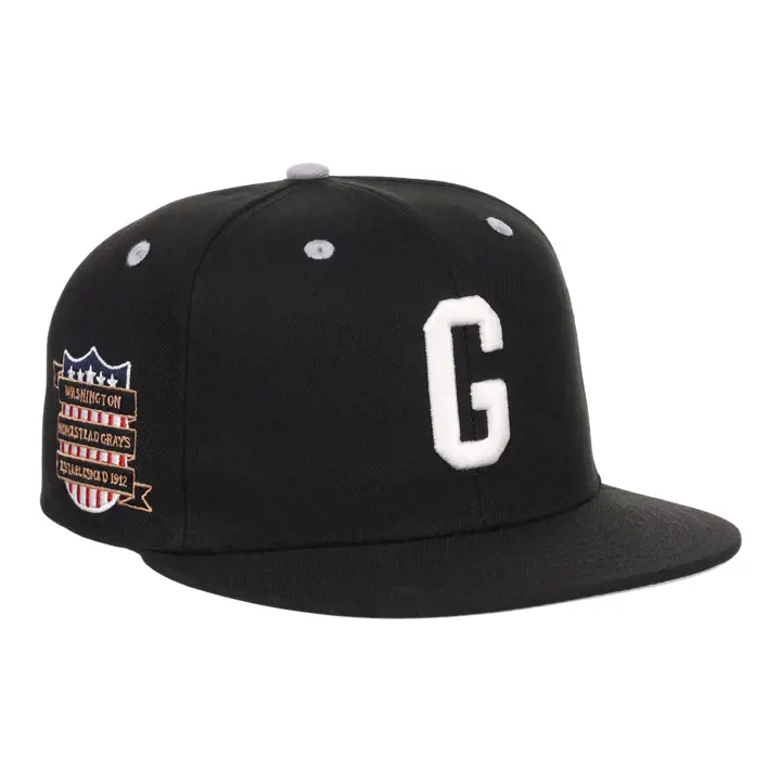 Homestead Grays NLB Casquette ajustée Université N/B/G