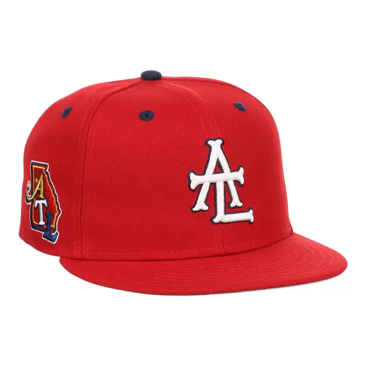 Casquette ajustée Varsity NLB Atlanta Black Crackers rouge/rouge/gris