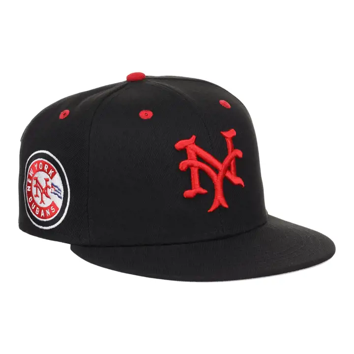 New York Cubans NLB Fitted Varsity Noir/Noir/Gris