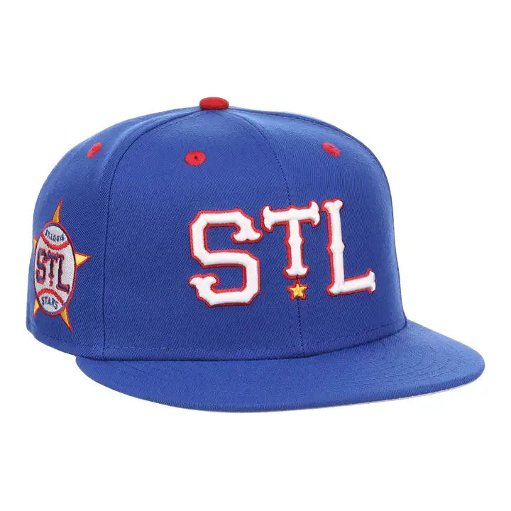 St. Louis Stars NLB Varsity Fitted  blue/blue/gry