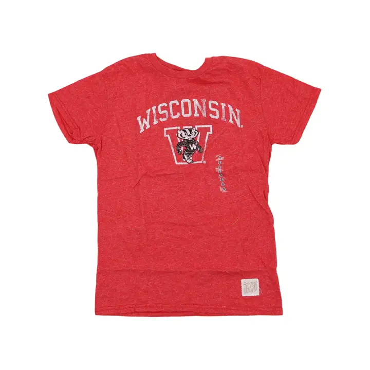 T-shirt NCAA Mock Twist Rouge Wisconsin Badgers