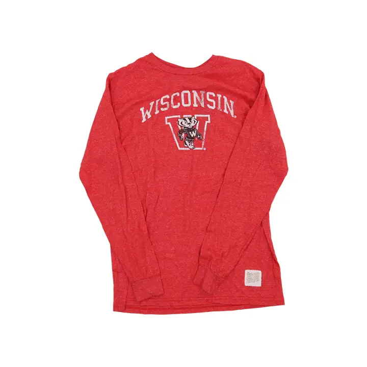 T-shirt à manches longues Wisconsin Badgers NCAA Mock Twist ROUGE