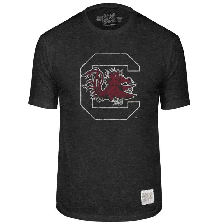 T-shirt chiné noir NCAA Gamecocks de la Caroline du Sud