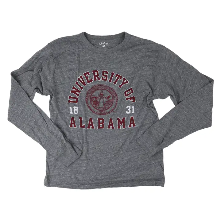 T-shirt manches longues triblend Alabama Crimson Tide Victory Falls H-GRAY