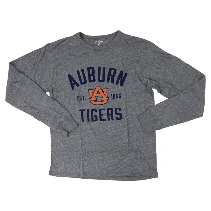 T-shirt manches longues triblend Auburn Tigers Victory Falls Gris chiné