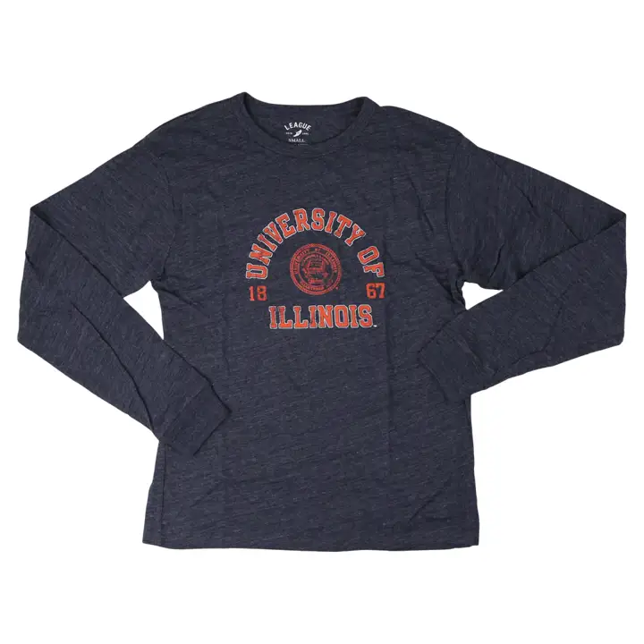 T-shirt à manches longues Triblend Illinois Fighting Illini Victory Falls H-GR