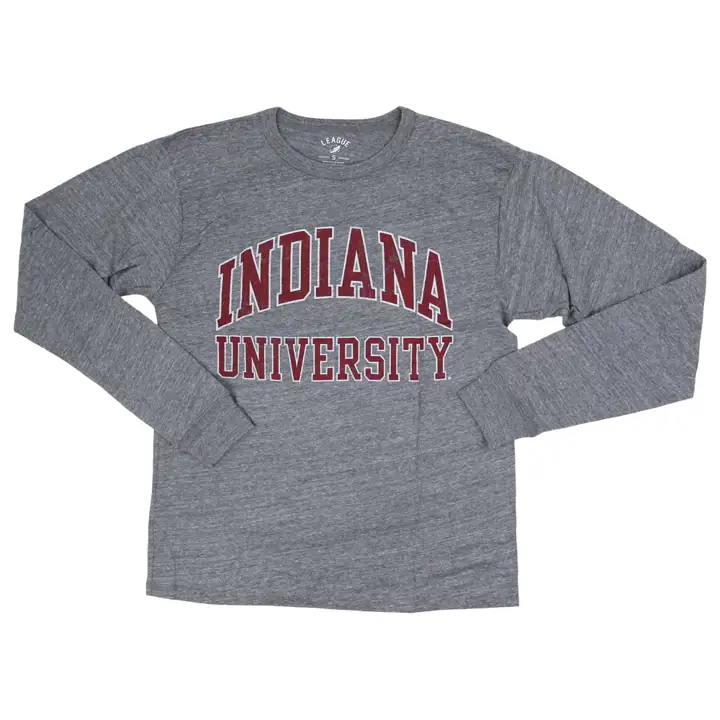 T-shirt manches longues Triblend Indiana Hoosiers Victory Falls Gris chiné