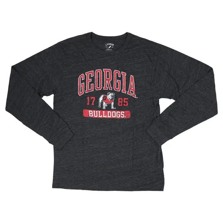 T-shirt à manches longues Triblend Victory Falls des Georgia Bulldogs H-CHAR