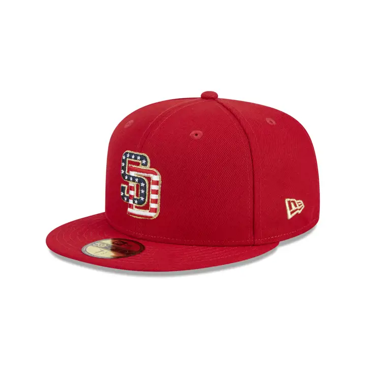 Casquette rouge 59FIFTY MLB 4TH OF JULY des Padres de San Diego 2023