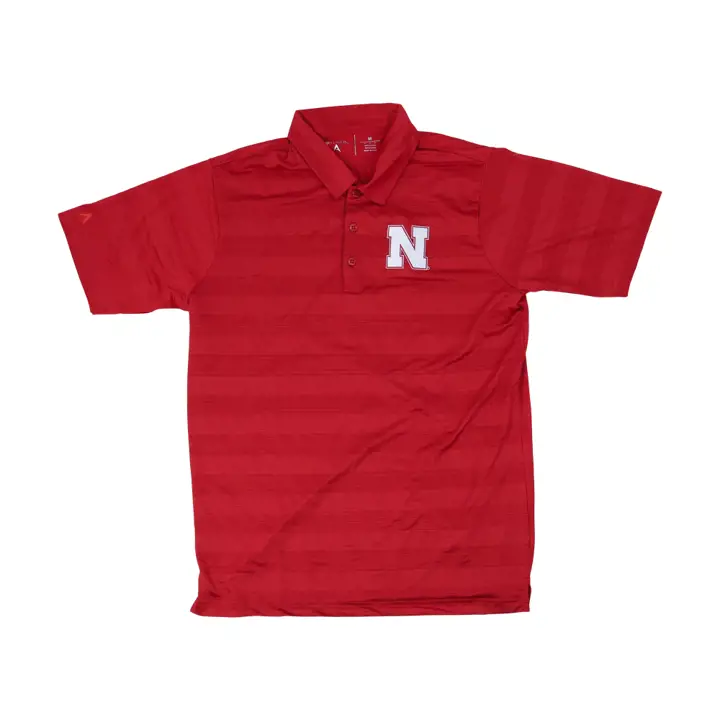 Polo boussole rouge NCAA Nebraska Cornhuskers