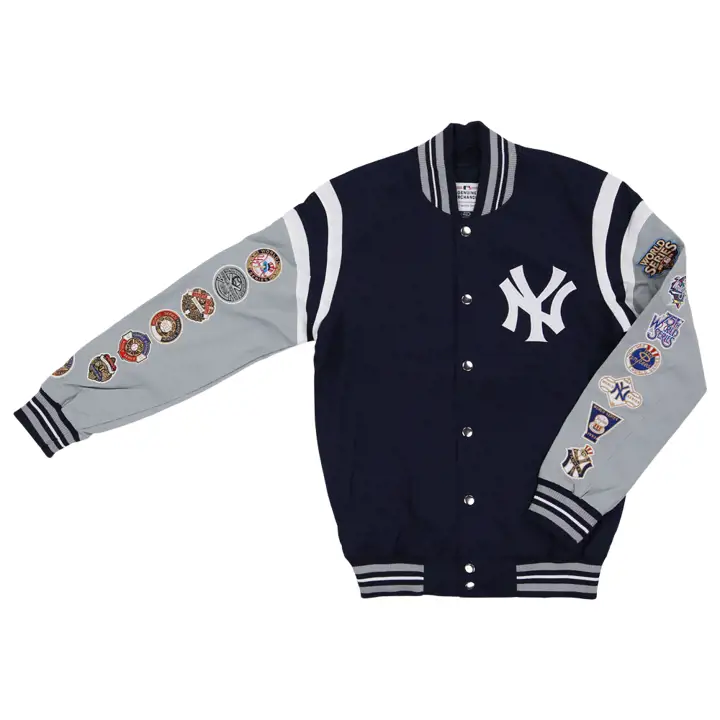 Veste commémorative des New York Yankees, champions de la MLB, bleu marine