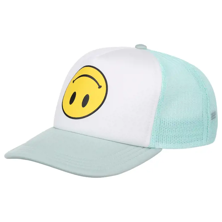 Casquette camionneur en mousse Ordinary Crowns Pop Culture Smiley Face blc/vrt