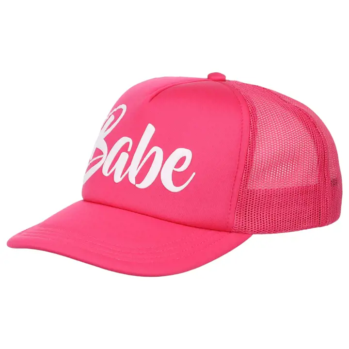 Camionneur en mousse de mariage Couronnes ordinaires rose/blanc Babe