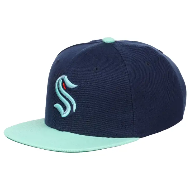 Seattle Kraken NHL Enfant Core Snap bleu marine/aqua