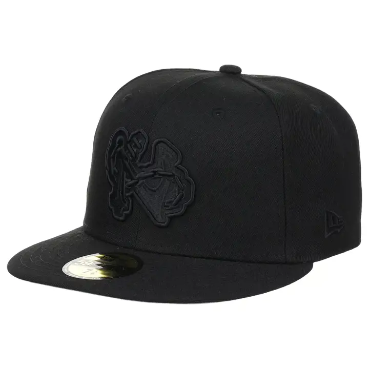 Casquette Norfolk Tides MiLB Blackout 59Fifty Team noir/noir