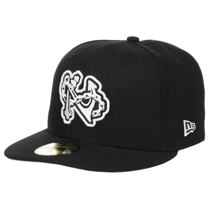 Casquette Norfolk Tides MiLB B-Dub 59Fifty Équipe noir/blanc