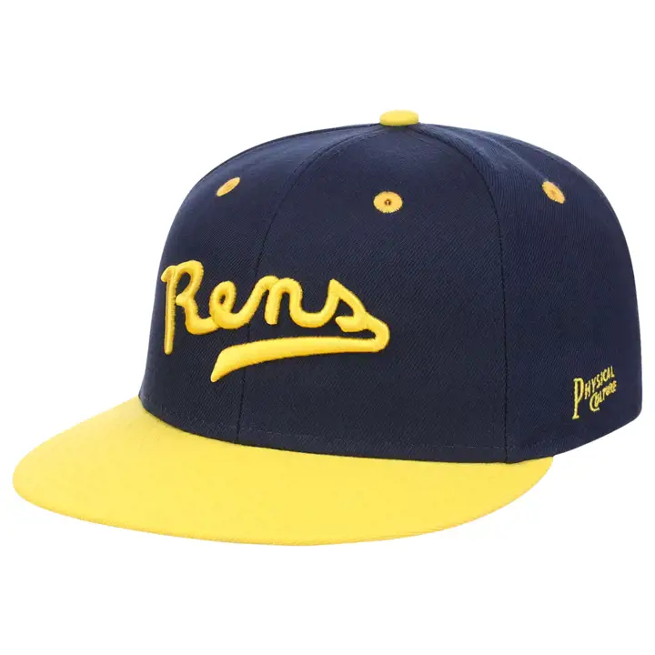 New York Rens Black Fives Flip Fitted navy/yel/gry