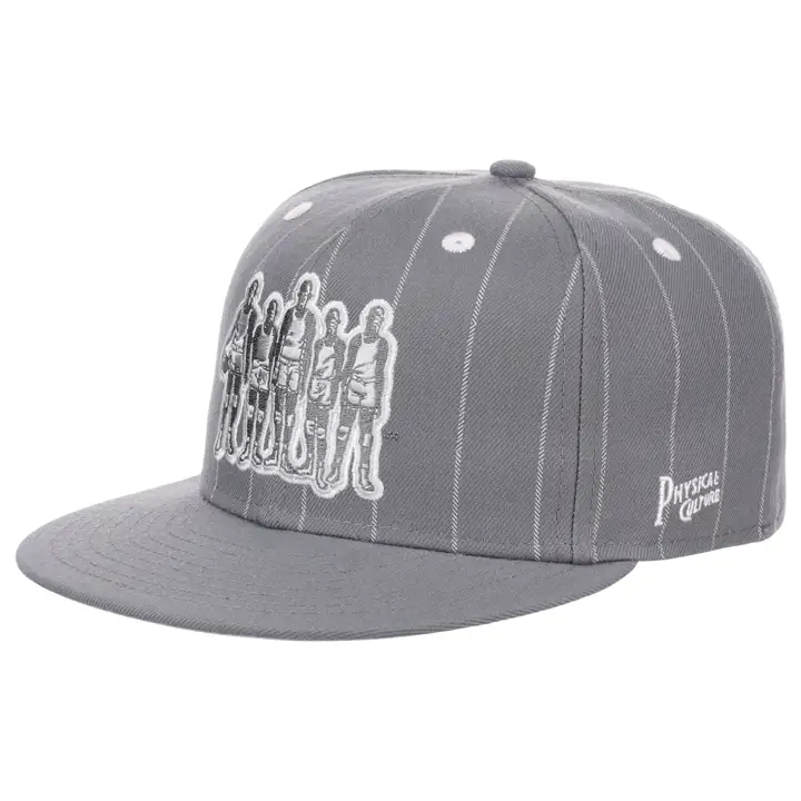 Black Fives Black Fives Black Pinstripe Fitted blk/blk/gry