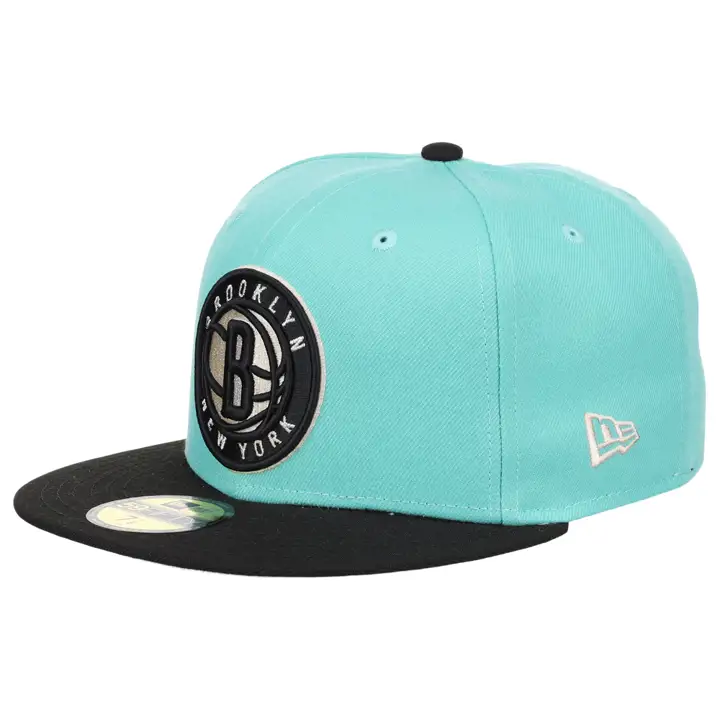 Brooklyn Nets NBA Mint Black 59FIFTY vbleu/noir/argt