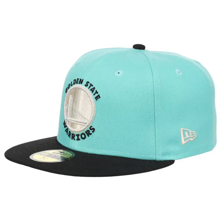 Golden State Warriors NBA Mint Black 59FIFTY vert/noir/arg