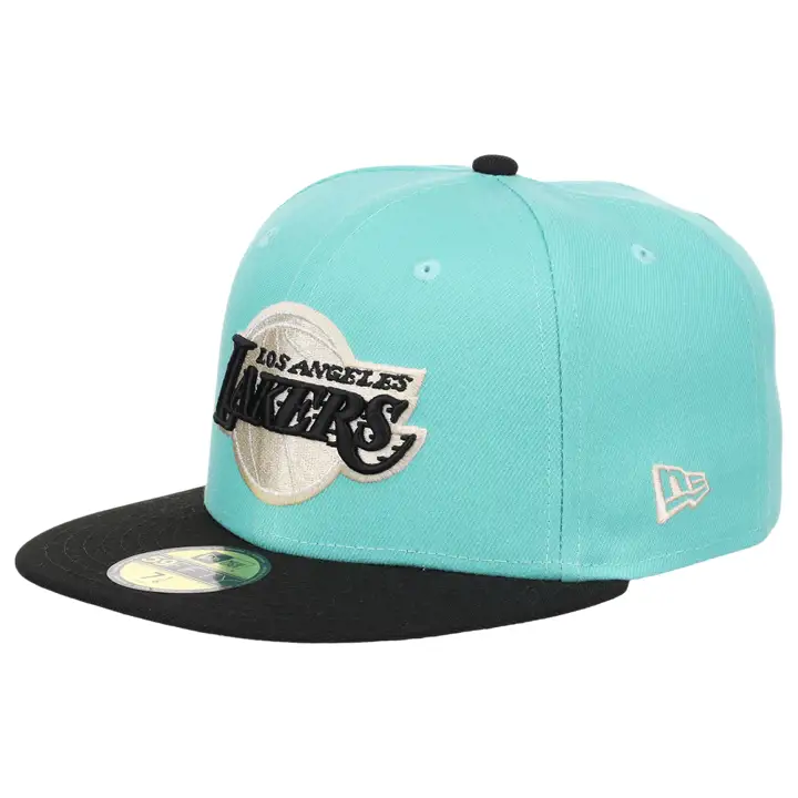 Los Angeles Lakers NBA Mint Black 59FIFTY vert/noir/argt