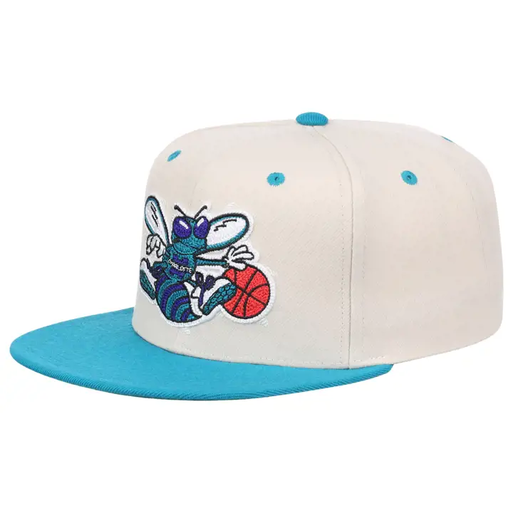 Casquette snapback Charlotte Hornets NBA Chainstitch Ivoire/ sarcelle/ v