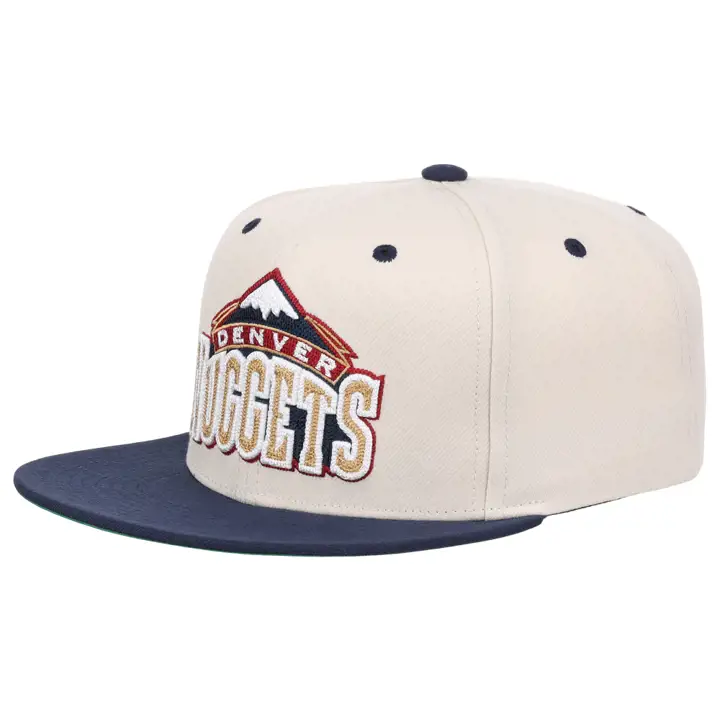 Denver Nuggets NBA Chainstitch Casquette snapback Équipes ivoire/ bleu/ vert