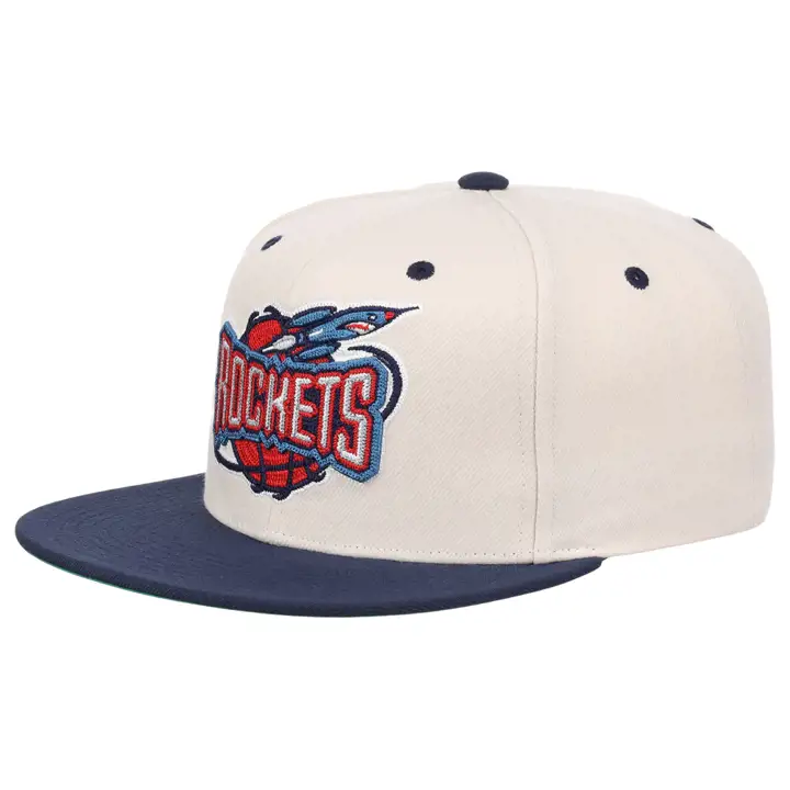 Casquette Snapback Houston Rockets NBA 1 Chainstitch équipe ivoire/bleu/g