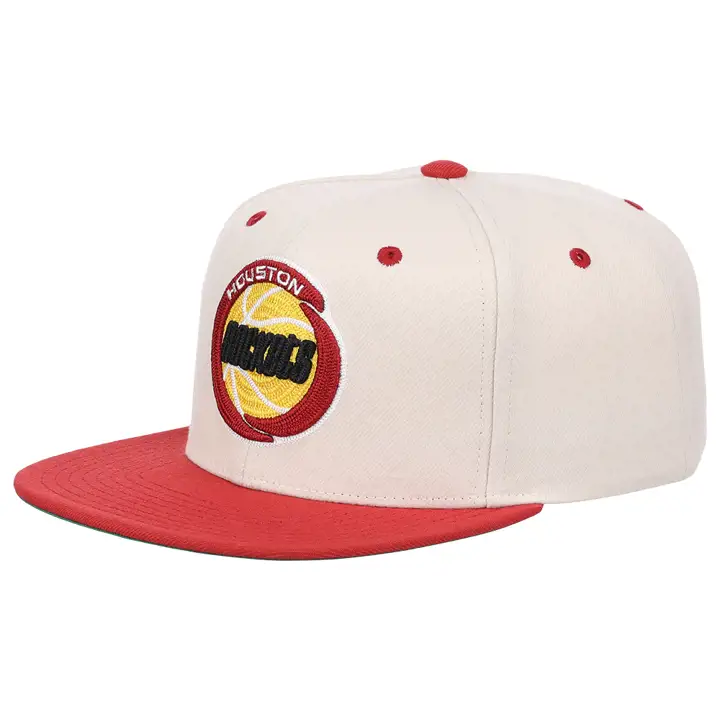 Casquette réglable Houston Rockets NBA, motif brodé à la chaîne, couleur ivoire/bleu/vert