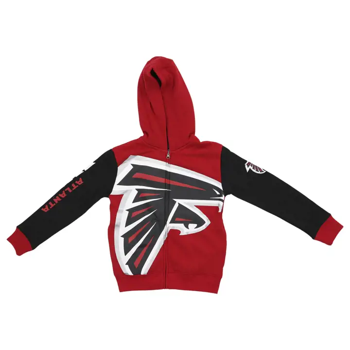 Sweat à capuche zippé enfant Atlanta Falcons NFL en polaire rouge