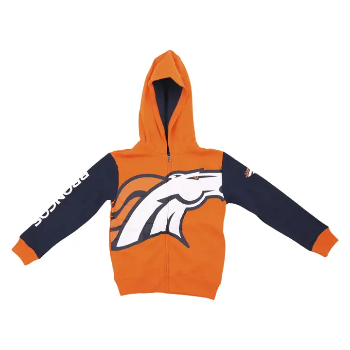 Sweat à capuche zippé NFL Denver Broncos pour jeune enfant - bleu marine