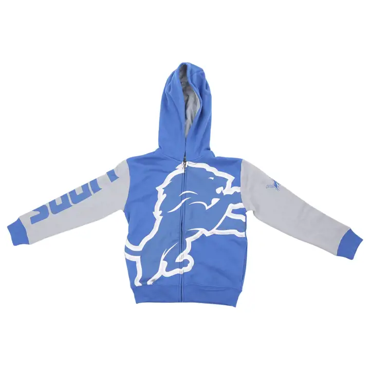 Sweat à capuche zippé NFL Detroit Lions pour jeune - Bleu