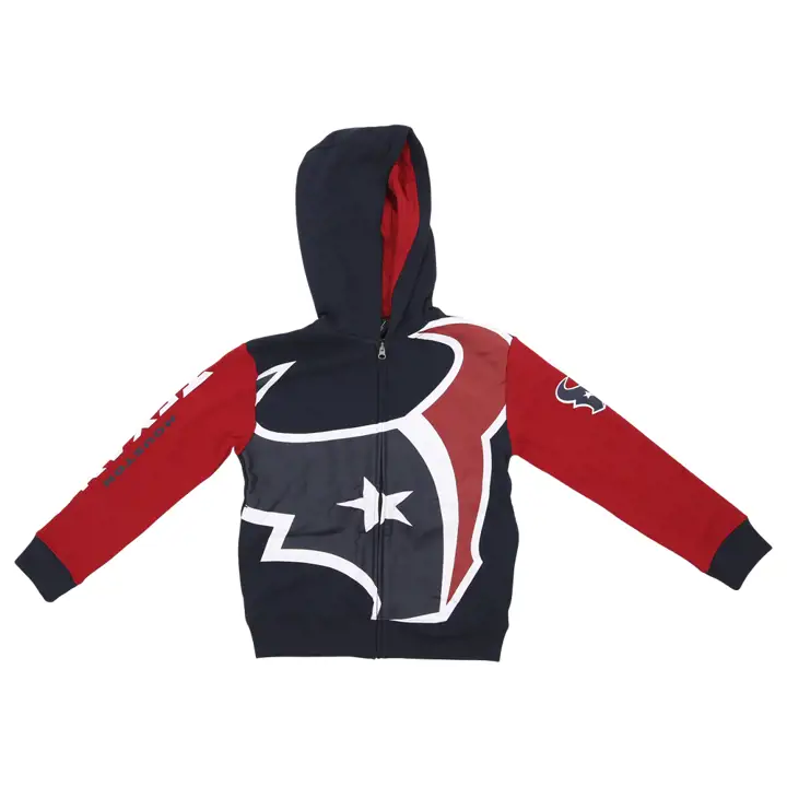 Sweat à capuche zippé NFL Houston Texans pour jeune - Bleu marine