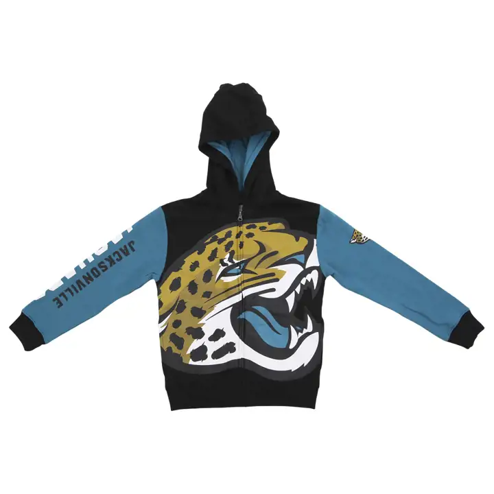 Jacksonville Jaguars NFL – Tableau d'affichage junior avec capuche FZ, bleu sarcelle