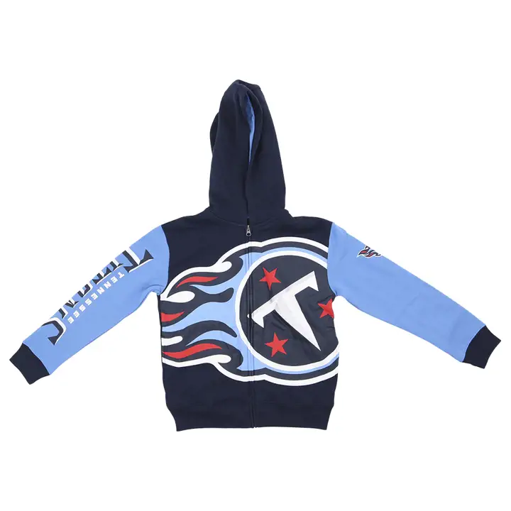 Sweat à capuche FZ navy pour enfants, avec motifs des Tennessee Titans de la NFL