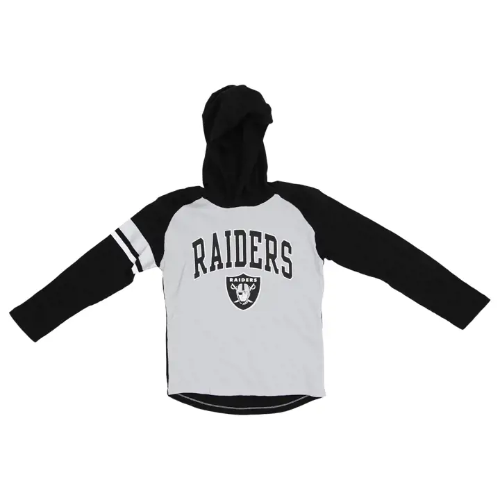 Las Vegas Raiders NFL Jeune Playbook Manches Longues à Capuche noir
