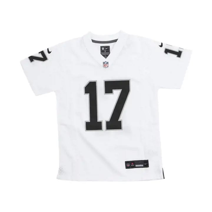Maillot de match NFL enfant Raiders de LV Davante Adams Blanc/Noir