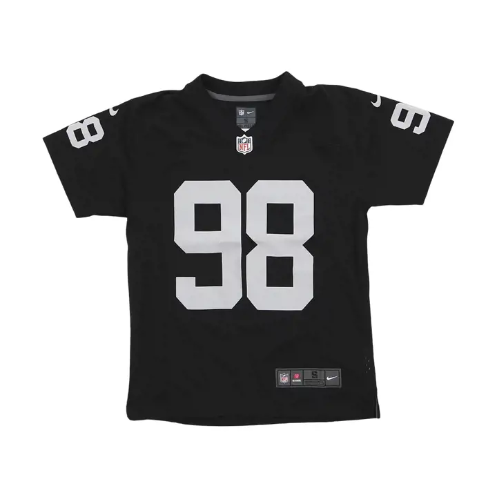 Maillot de match jeune LV Raiders NFL Maxx Crosby Noir